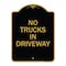 Signmission Driveway Sign No Trucks in Driveway, Black & Gold Aluminum Sign, 18" x 24", BG-1824-24124 A-DES-BG-1824-24124 - alternate 1
